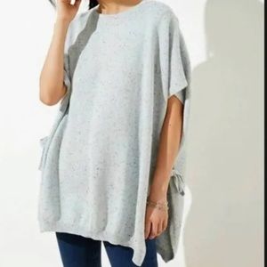 Loft women’s open poncho sweater dice xs /s Color Grey